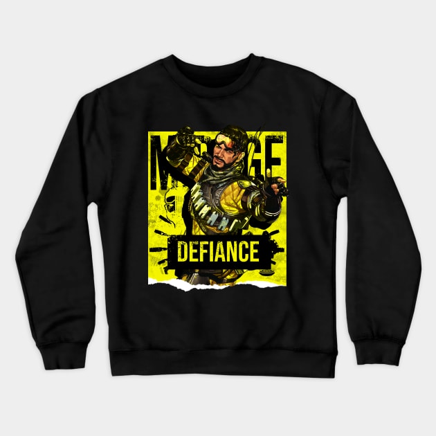 Apex Legends Mirage Defiance Crewneck Sweatshirt by LucioDarkTees